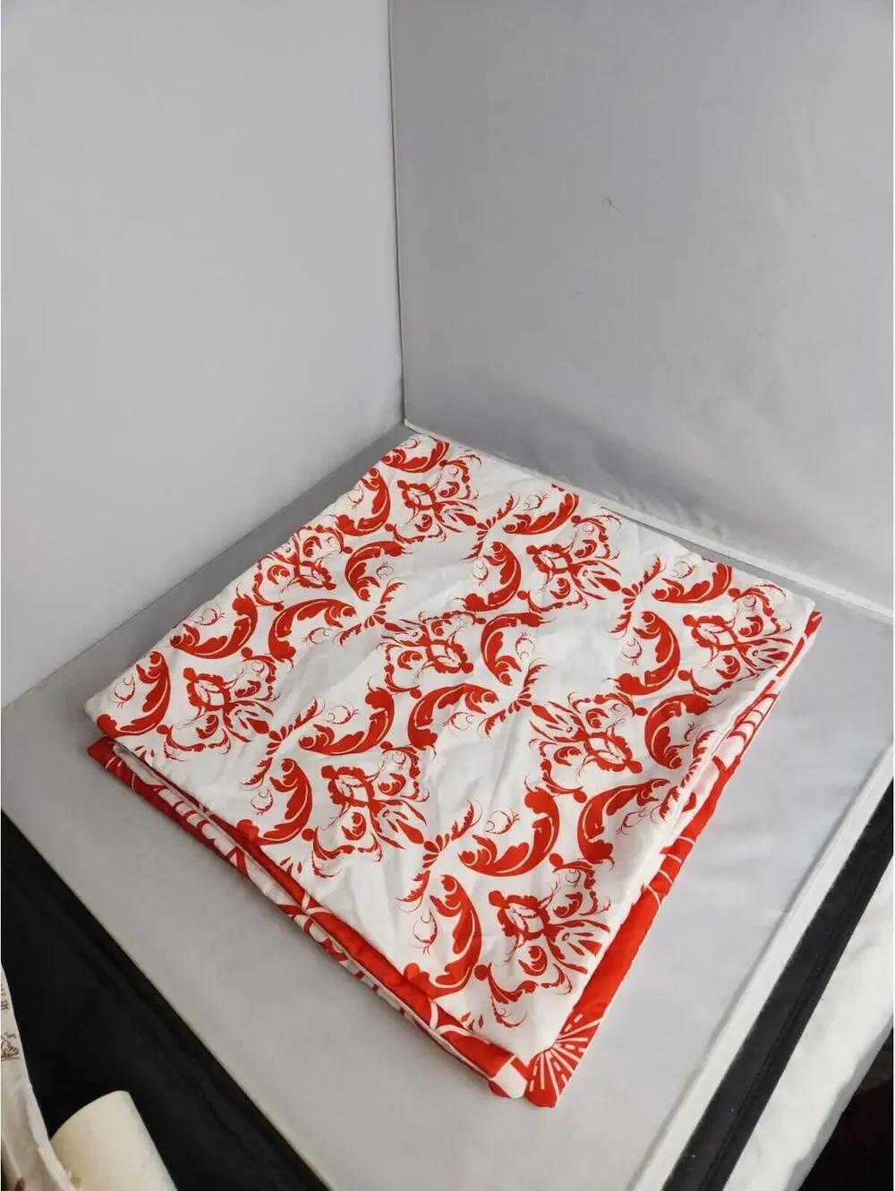 throw pillow covers 18x18, flourdelis, geometric, set of 3, orange & white